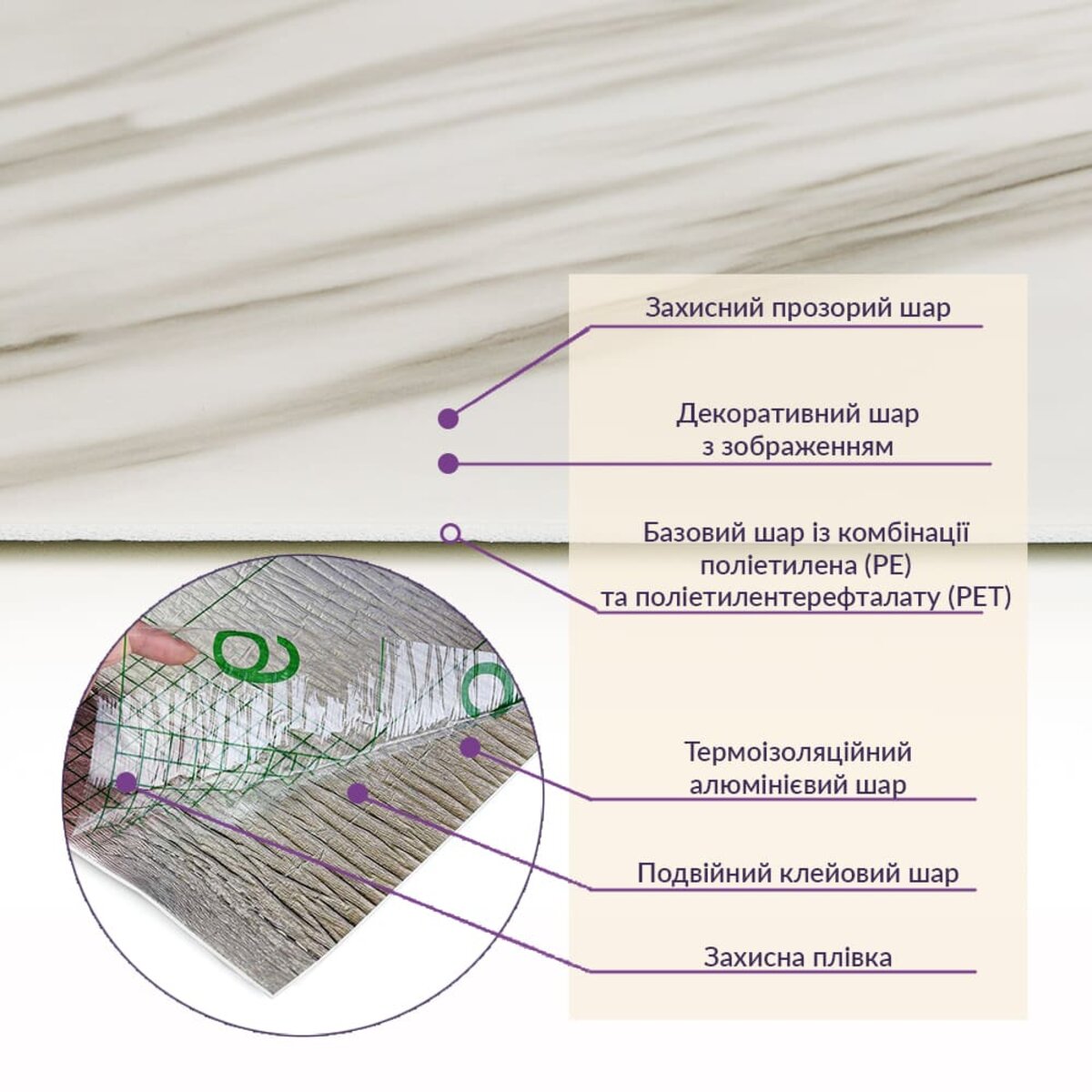 Самоклеящаяся стеновая PET плитка в рулоне 600*3000*2mm SW-00001699 — изображение 5