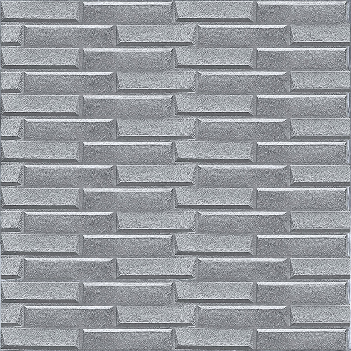 3D панель самоклеющаяся кладка серебро 770х700х5 мм (034) SW-00000217