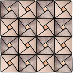 Самоклеющаяся алюминиевая плитка со стразами 300х300х3мм (D) SW-00001774