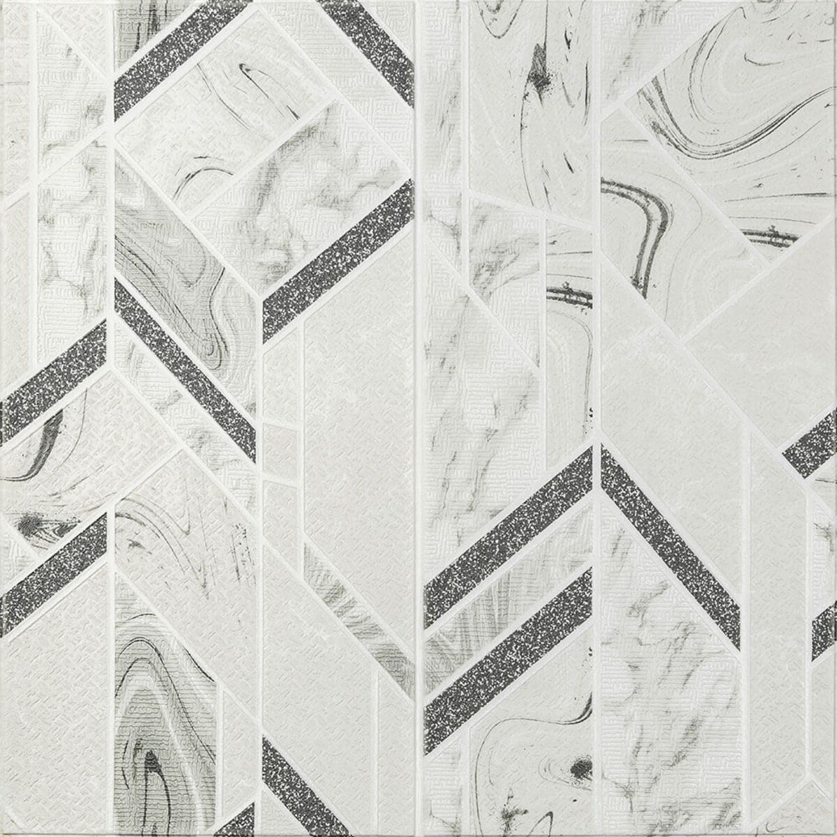 Панель стеновая 3D 680х680х4мм абстракция серая (D) SW-00001990