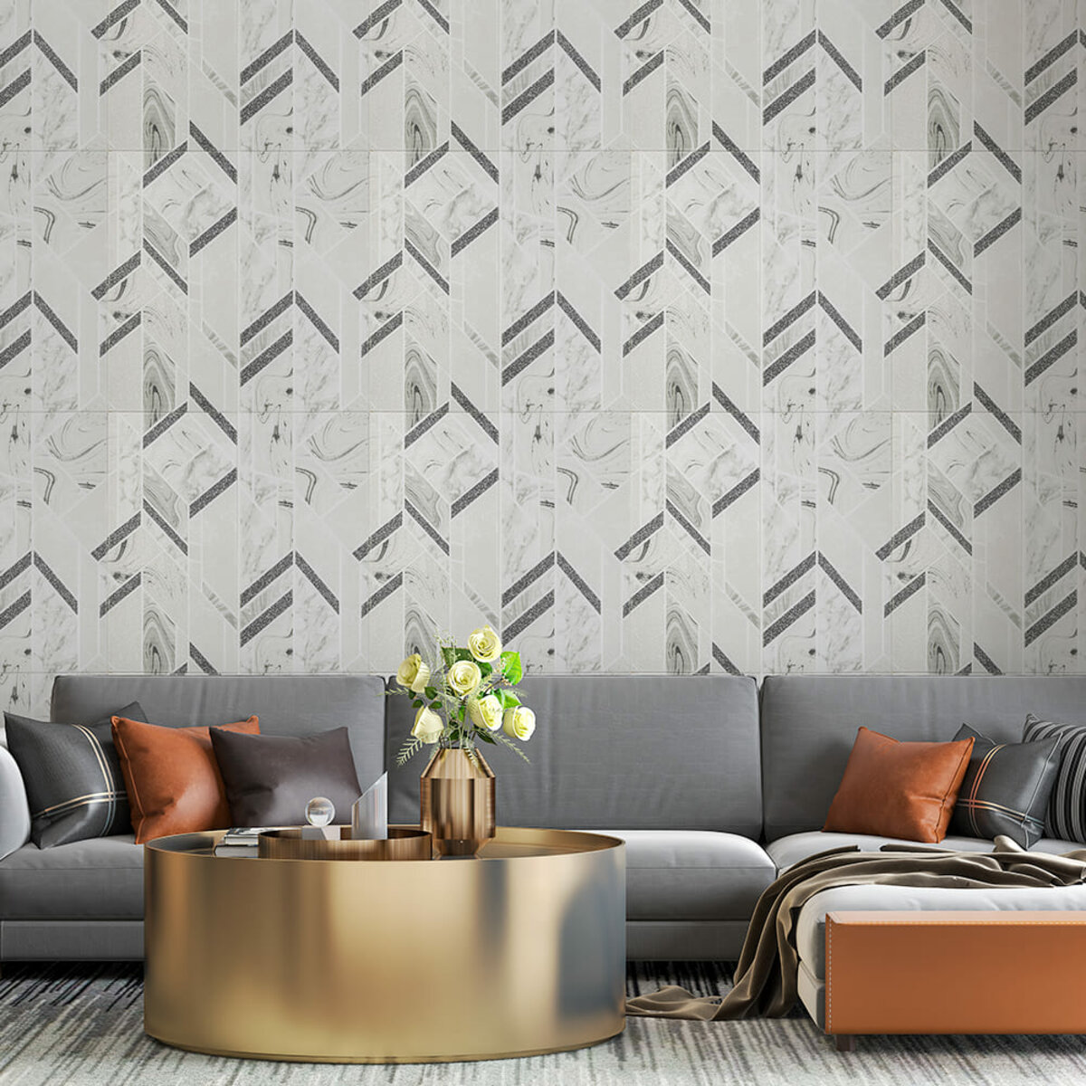 Панель стеновая 3D 680х680х4мм абстракция серая (D) SW-00001990 — изображение 4