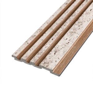 Рейка декоративная PS светлый мрамор с золотыми вкраплениями 2900х120х11мм SW-00002141-