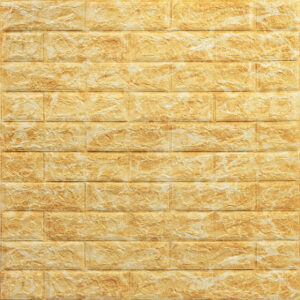 Декоративная 3D панель самоклейка под кирпич DEEP Yellow 700х770х5мм (068) SW-00000168