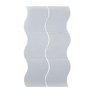 Зеркальный декор акриловый самоклеющийся 140*190мм серебро, 6шт (D) SW-00002510