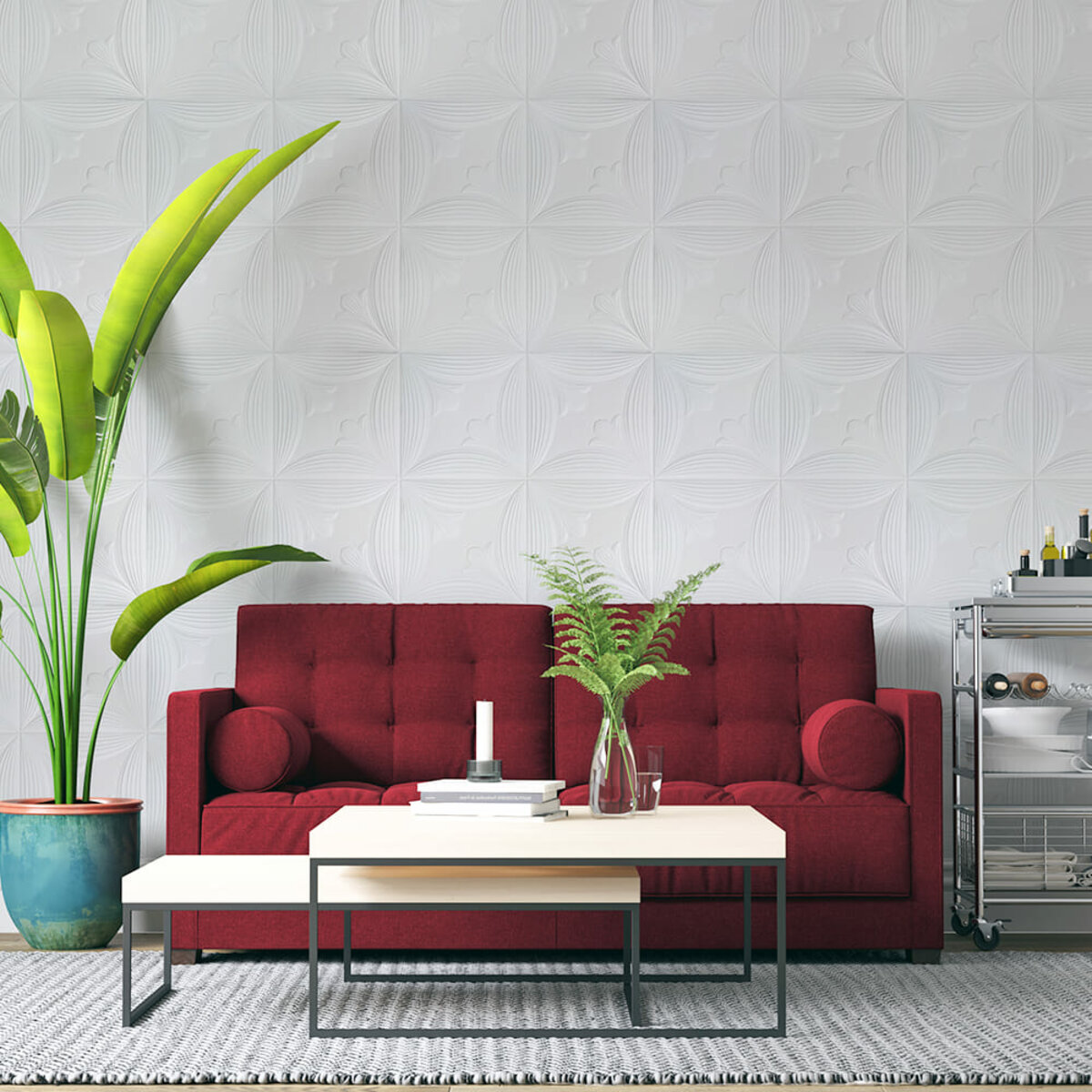 Панель 3D WHITE 700*700*6mm (D) SW-00001959 — изображение 5