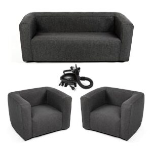 Комплект надувной мебели диван и 2 кресла серый SW-00002659