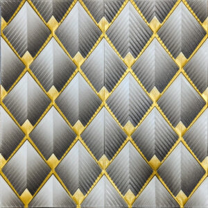 Панель стеновая 3D 700х700х4мм ромбы серые (D) SW-00001986