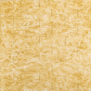 Декоративная 3D панель самоклейка под кирпич Бежевый мрамор 700x770x3мм (062-3) SW-00000694