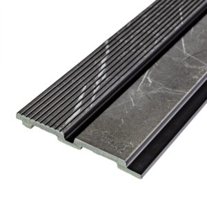 Рейка декоративная PS серый мрамор 2900х120х12мм SW-00001751