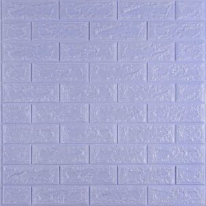 3D панель самоклеющаяся кирпич светло-фиолетовый 700x770x5мм (015-5) SW-00000083