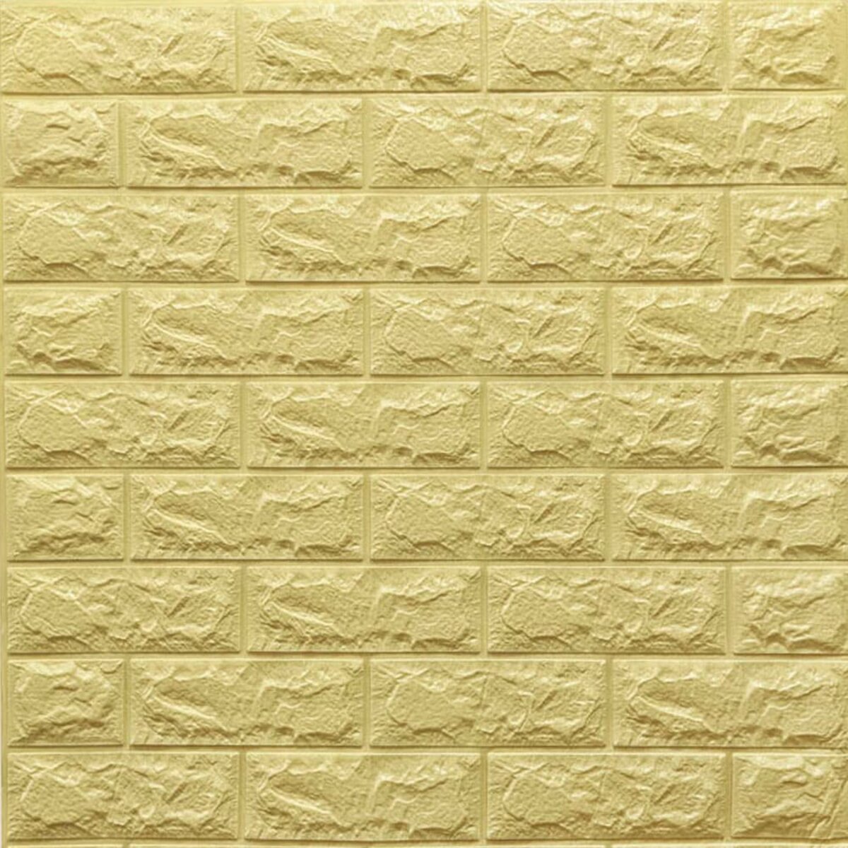 3D панель самоклеющаяся кирпич Желто-песочный 700x770x7мм (009-7) SW-00000046