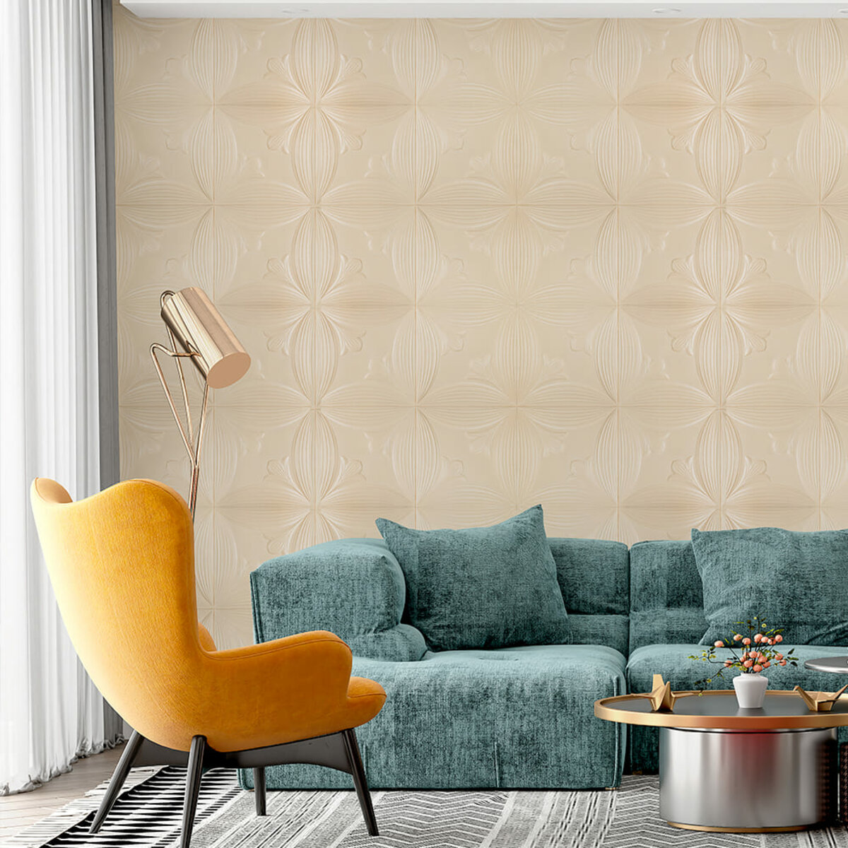 Панель 3D Beige 700*700*6mm (D) SW-00001960 — изображение 5