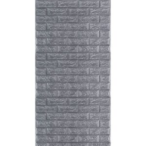 Самоклеющаяся 3D панель под серебряный кирпич в рулоне 3080x700x3мм (R017-3) SW-00001445