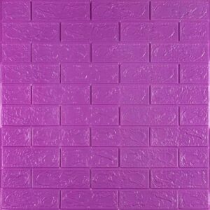 3D панель самоклеющаяся кирпич Пурпурный 700x770x3мм (014-3) SW-00000863