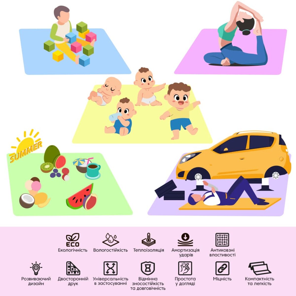 Детский складной развивающий термоковрик 150х200х1см "Породы собак | Щенята" (274) SW-00001313 — изображение 8