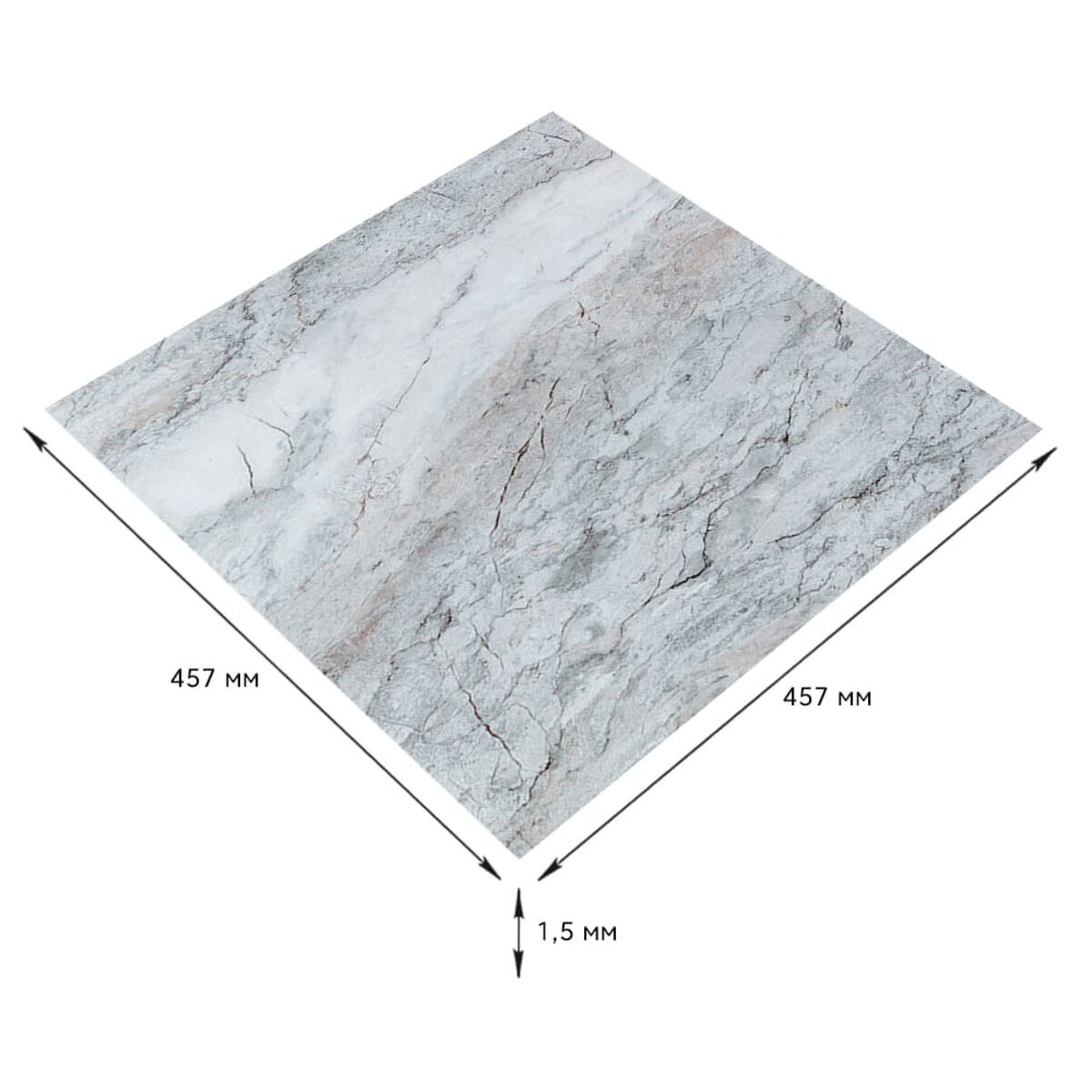 Самоклеящаяся LVT плитка 457*457*1.5mm (D) SW-00002465 — изображение 5