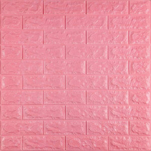 3D панель самоклеющаяся кирпич Розовый 700x770x7мм (004-7) SW-00000057