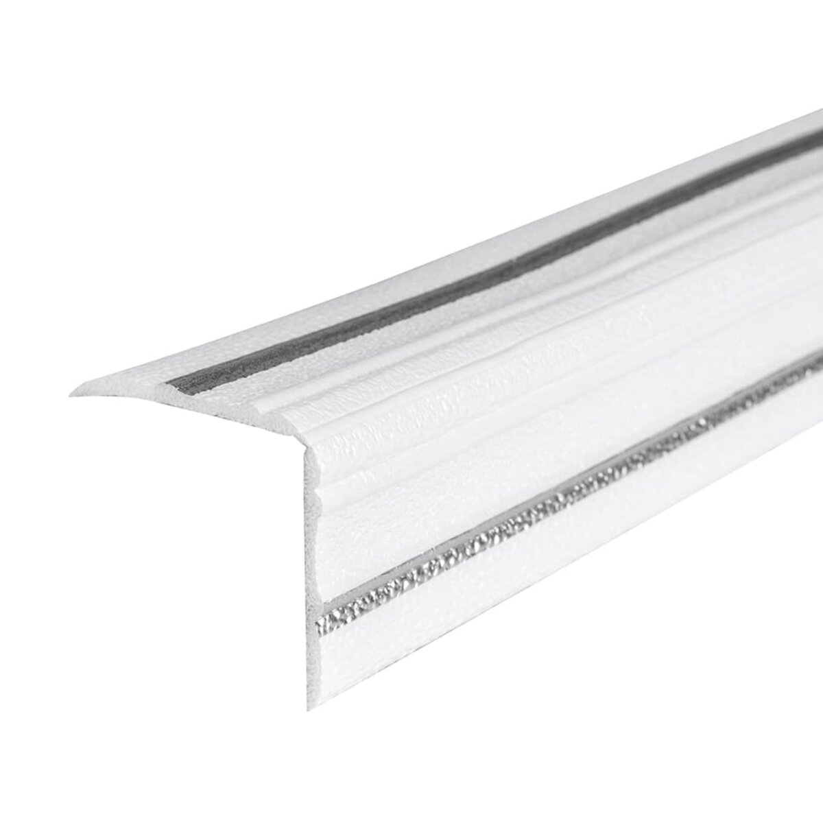 Плинтус РР самоклеющийся белый с серой полоской 2300*140*4мм (D) SW-00001809 — изображение 2